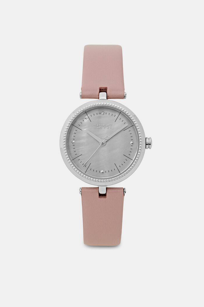 Watch with Leather, PINK, detail image number 0