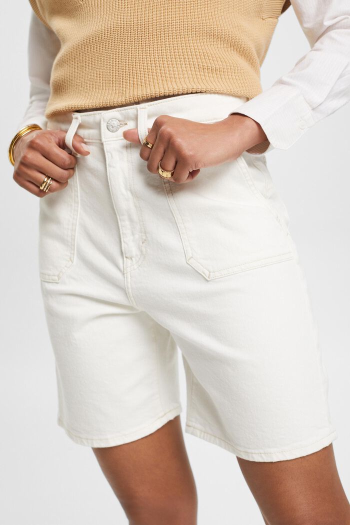 Shorts med hög midja, OFF WHITE, detail image number 2