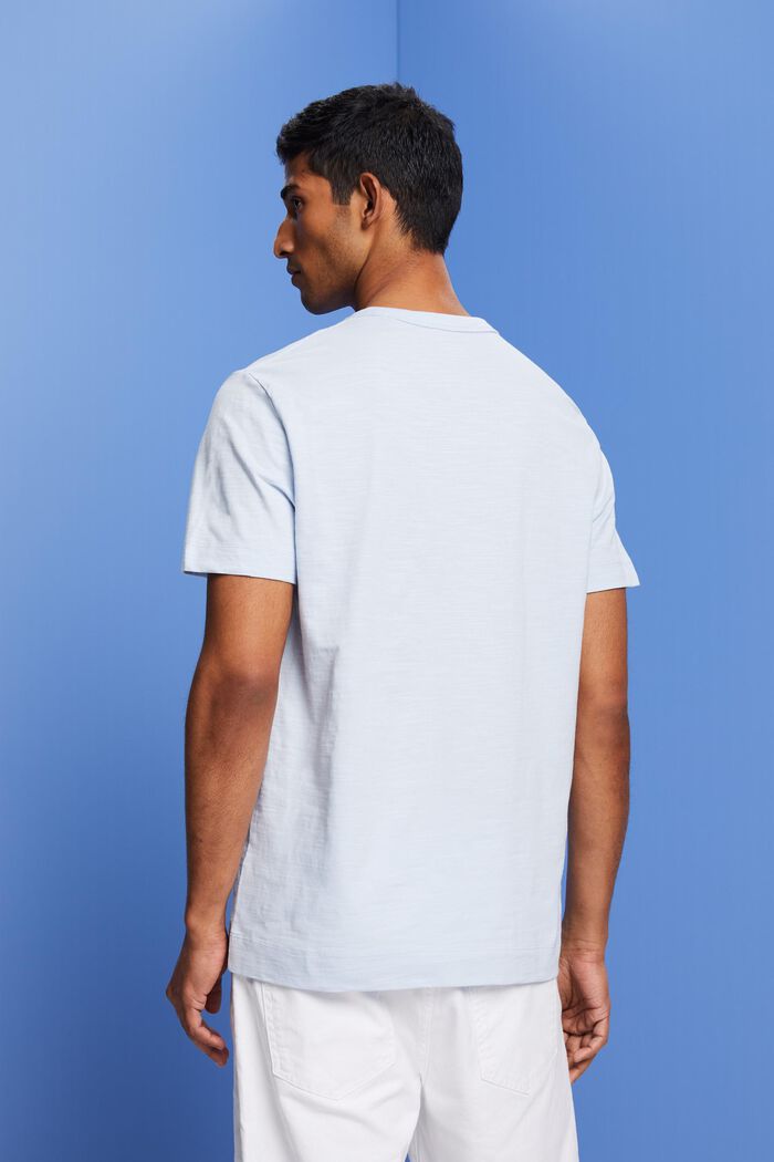 T-shirt i jersey med tryck på bröstet, 100 % bomull, PASTEL BLUE, detail image number 3