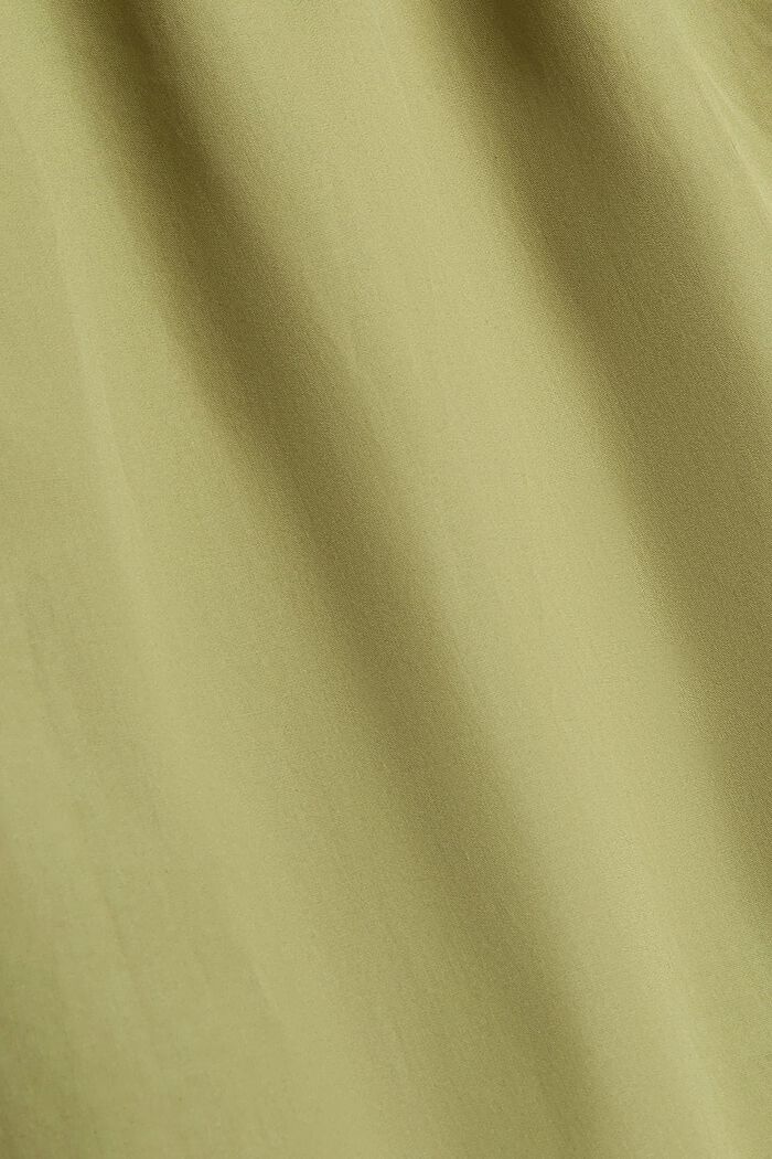 Skjortblusklänning i ekologisk bomull, LIGHT KHAKI, detail image number 4
