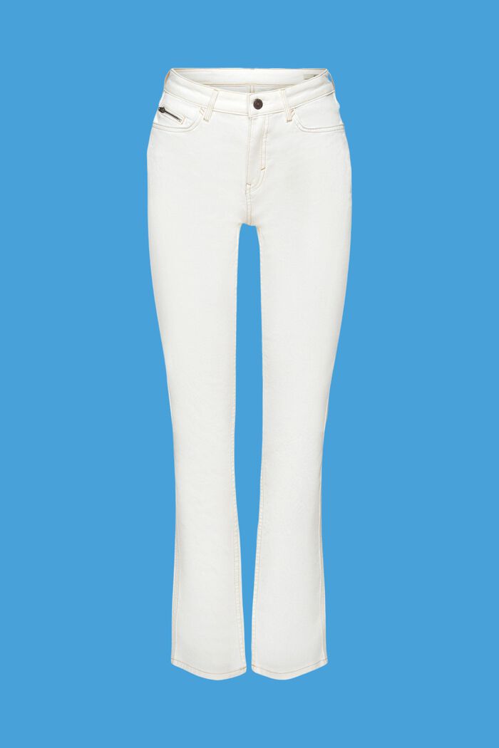Jeans med raka ben och hög midja, OFF WHITE, detail image number 6