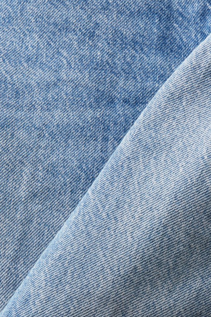 Raka jeans med medelhög midja, BLUE LIGHT WASHED, detail image number 6