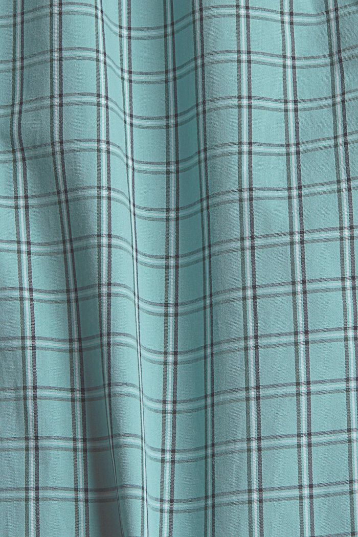 Rutig pyjamasbyxa i bomull, AQUA BLUE, detail image number 5