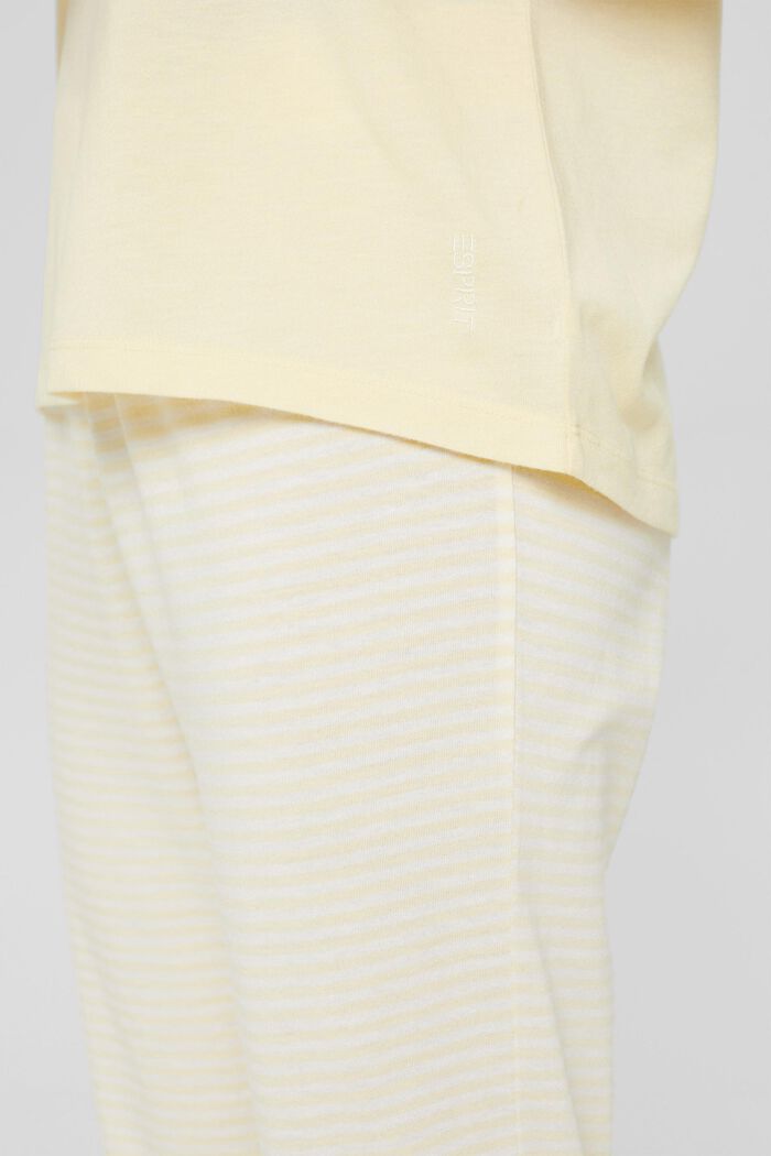Sammestmjuk pyjamasöverdel, 100% ekobomull, PASTEL YELLOW, detail image number 0