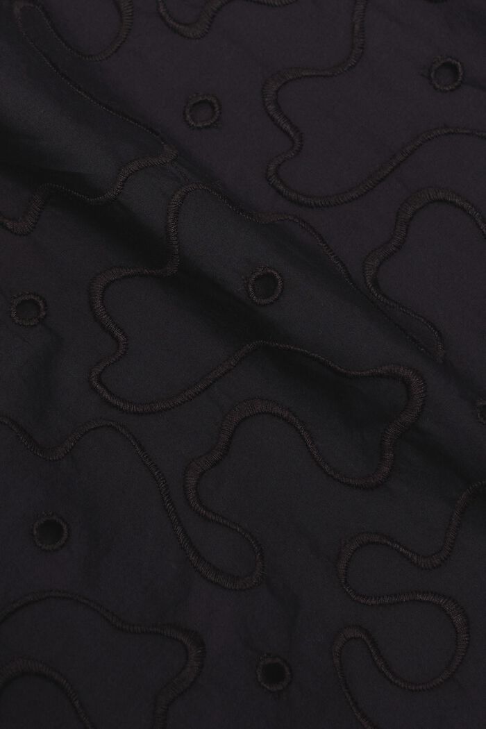 Puffärmad midiklänning med skärp, BLACK, detail image number 5