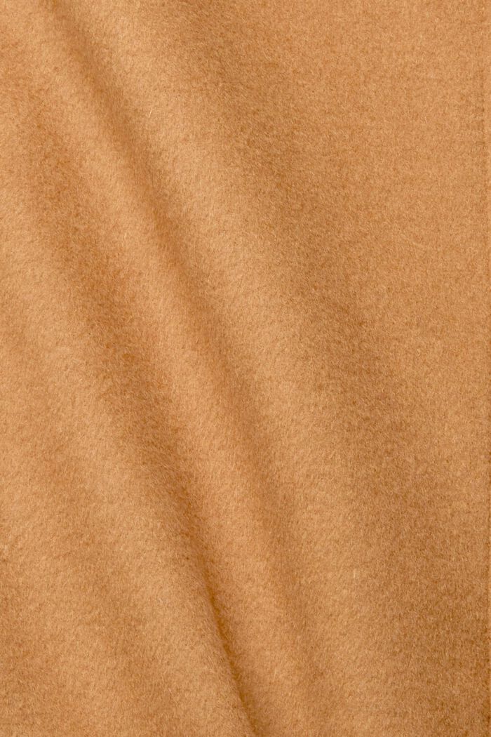 Kappa i skjortjacksstil av ullblandning, CARAMEL, detail image number 5