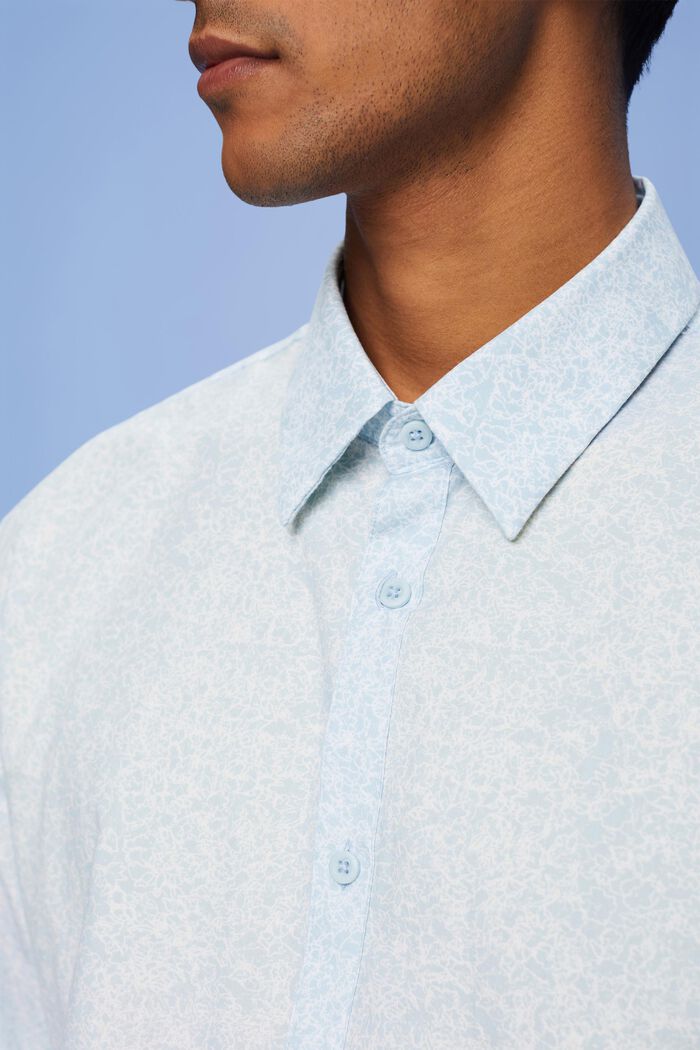 Mönstrad skjorta, 100% bomull, LIGHT BLUE LAVENDER, detail image number 2