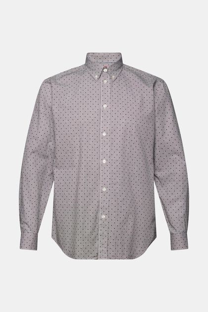 Mönstrad button down-skjorta, 100% bomull