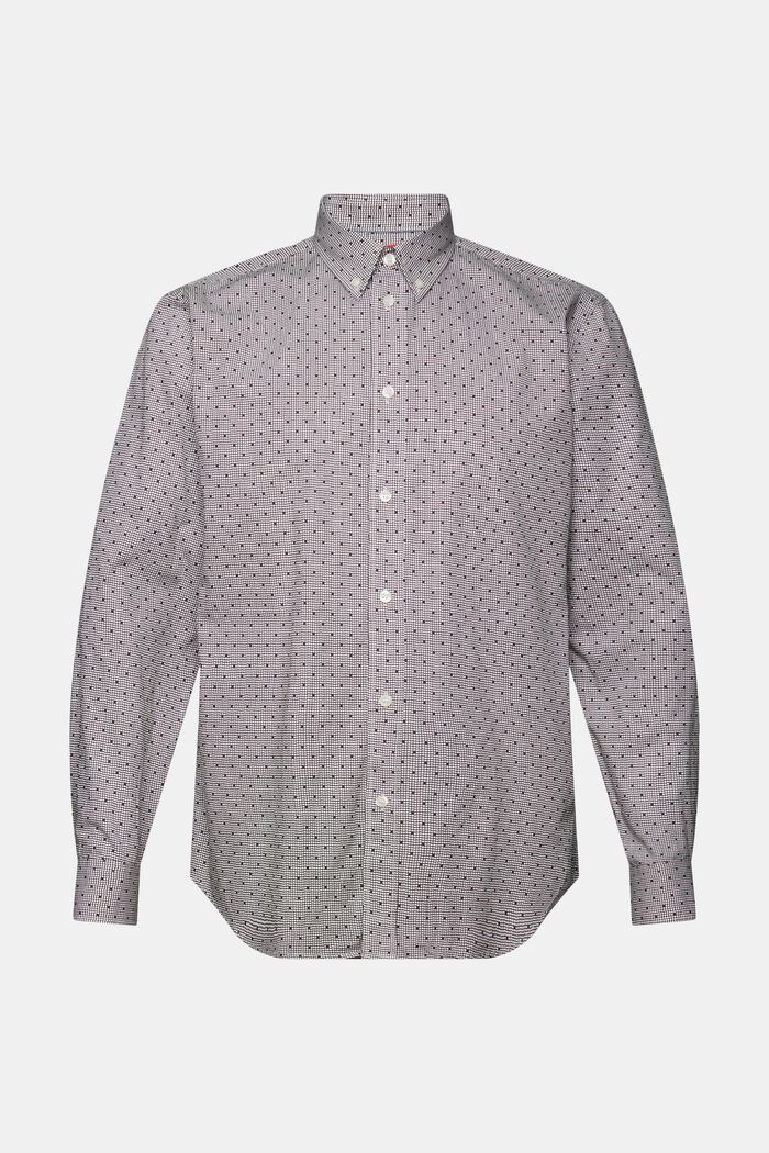 Mönstrad button down-skjorta, 100% bomull, DARK BROWN, detail image number 5