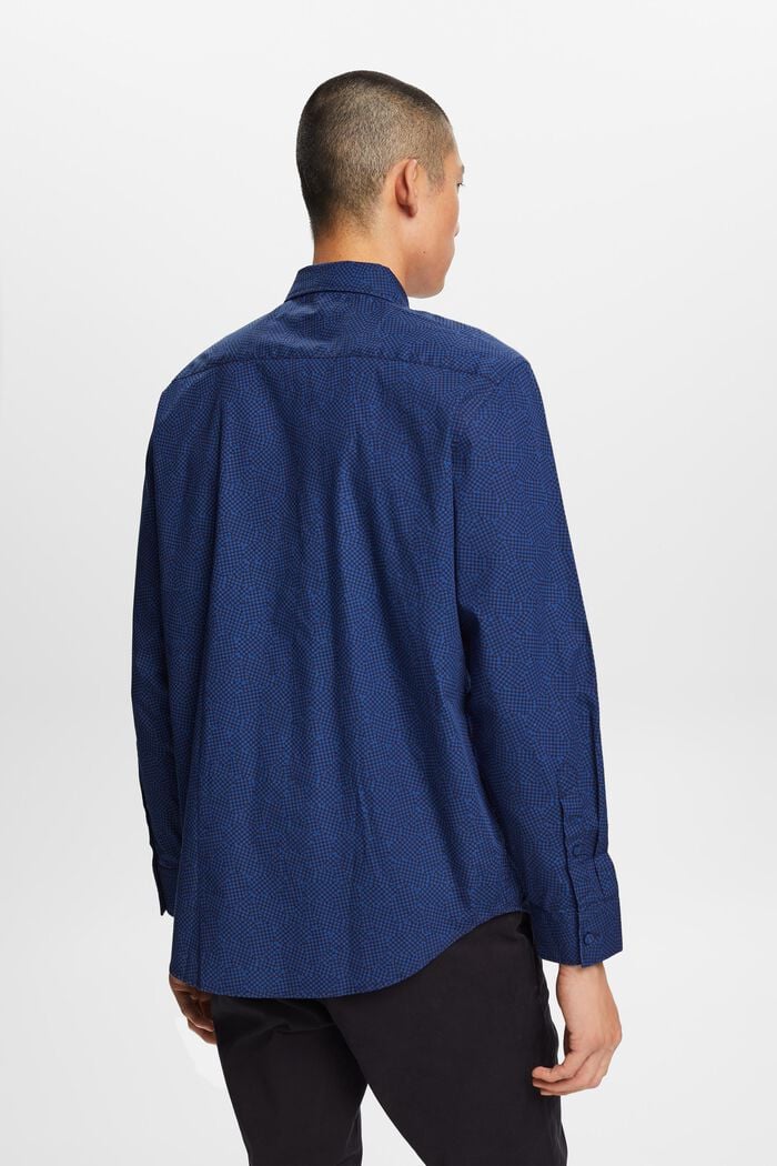 Mönstrad skjorta, 100% bomull, NAVY, detail image number 3