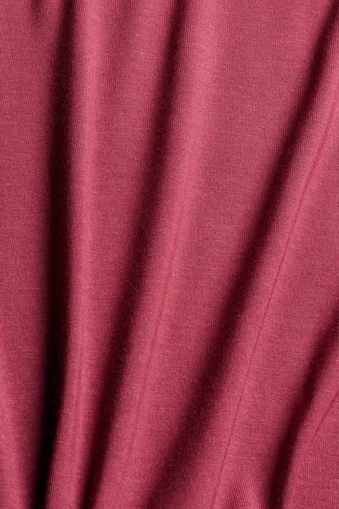 Kort pyjamas i jersey av LENZING™ ECOVERO™, DARK RED, detail image number 4