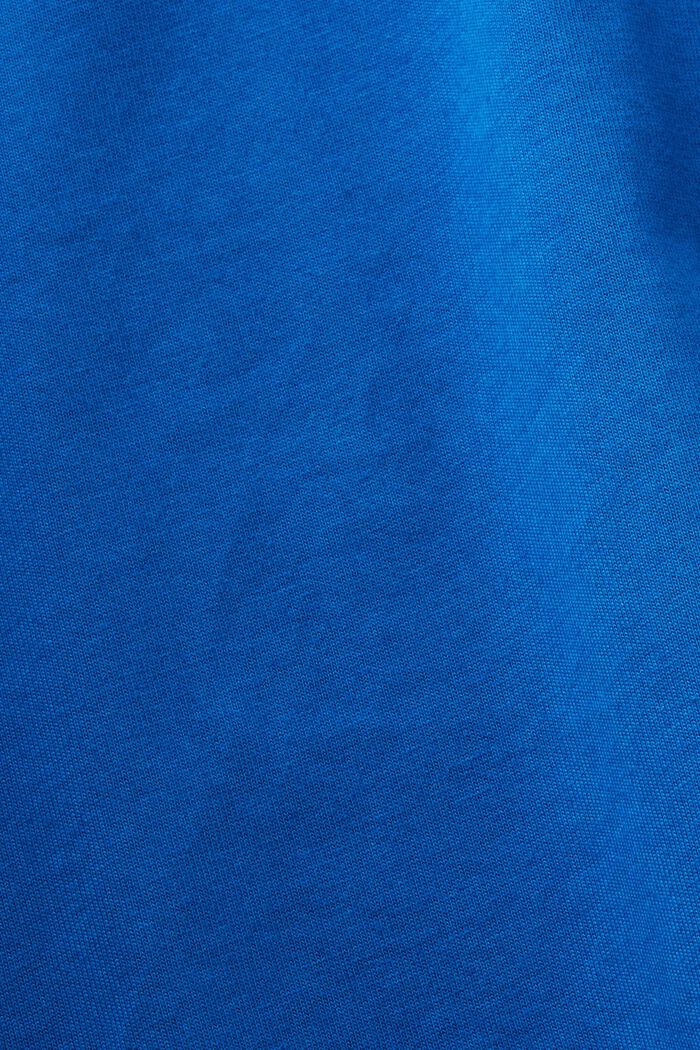 T-shirt i bomull med logo och rund ringning, BRIGHT BLUE, detail image number 5