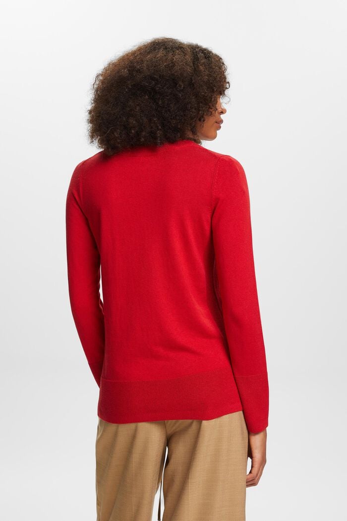 Finvävd tröja, DARK RED, detail image number 3