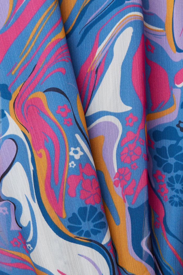 Chiffongklänning med mönster, BLUE, detail image number 1