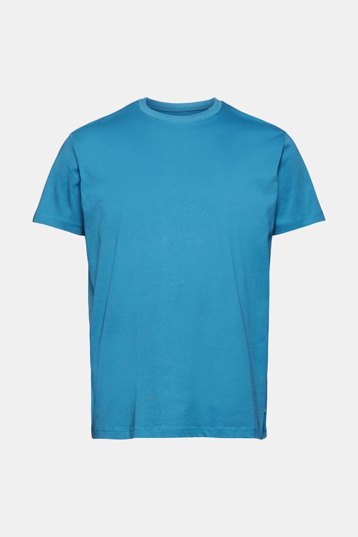 T-shirt av jersey i 100% ekologisk bomull, PETROL BLUE, detail image number 0
