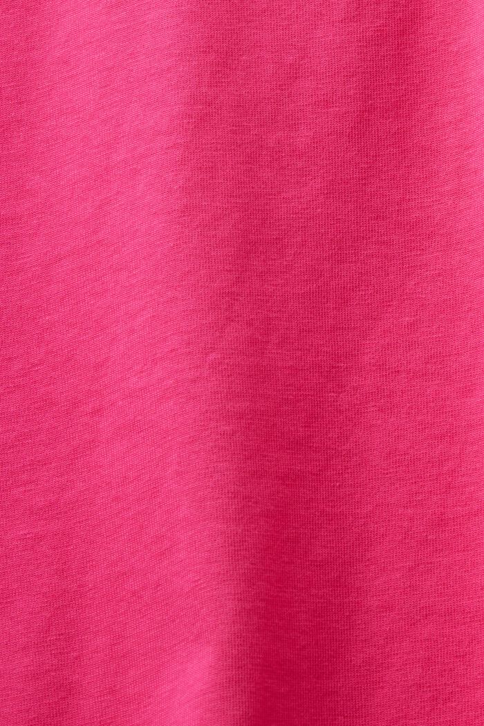 T-shirt i bomull med rund ringning, PINK FUCHSIA, detail image number 4