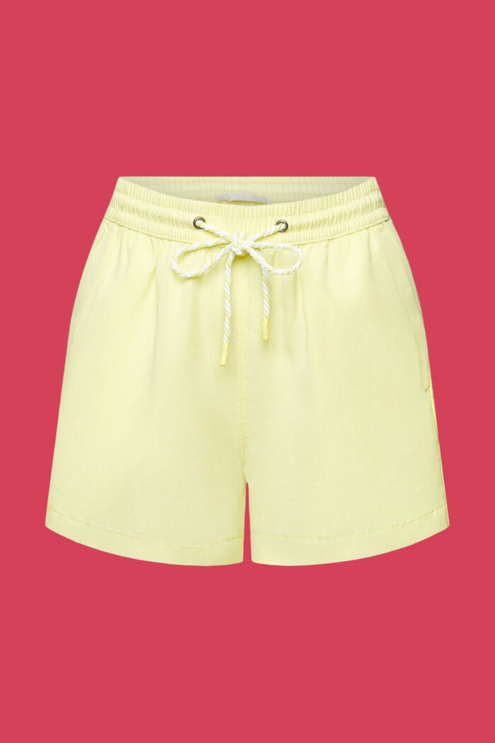 Pull-on shorts med dragsko i midjan, YELLOW, detail image number 8
