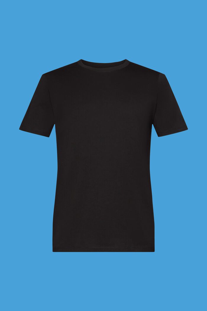 Rundringad T-shirt i jersey, BLACK, detail image number 6