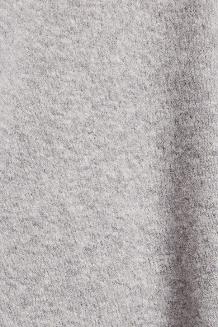 Med lamaull: tröja med V-ringning, LIGHT GREY, detail image number 4