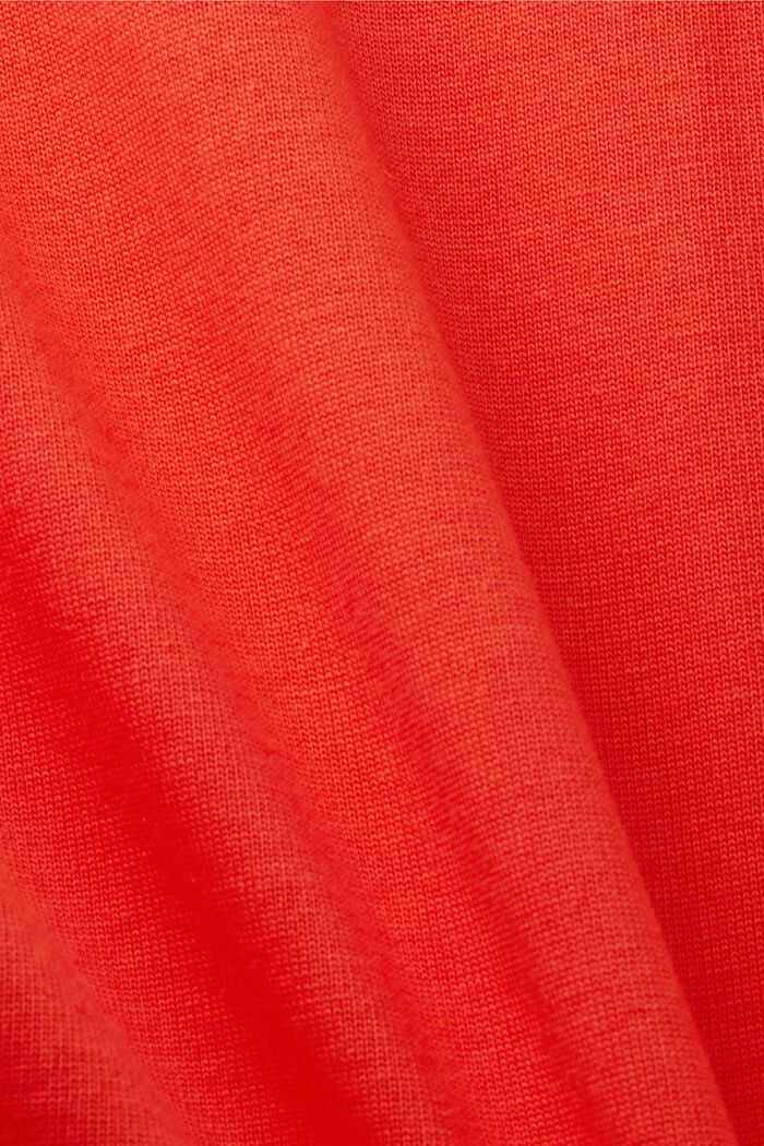 T-shirt i ekobomull med geometriskt tryck, ORANGE RED, detail image number 5