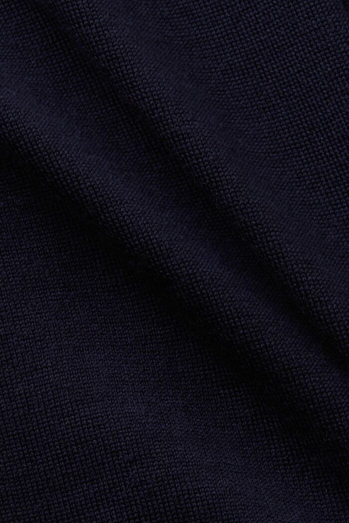 Rundringad tröja av ull, NAVY, detail image number 6
