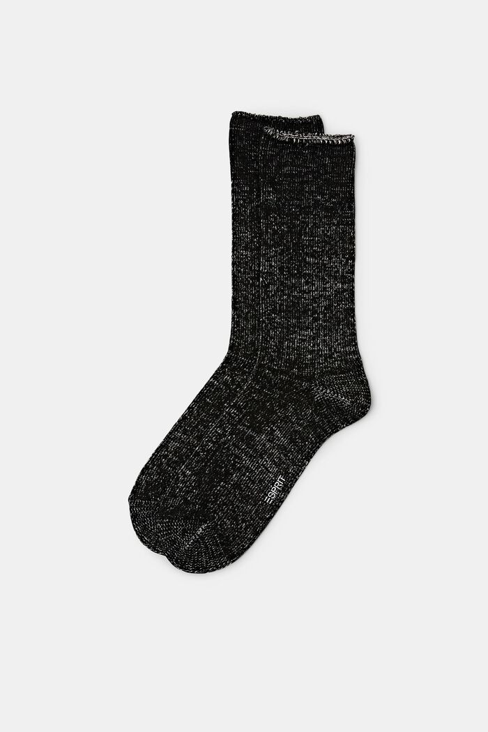 Grova, flerfärgade sockor, BLACK, detail image number 0