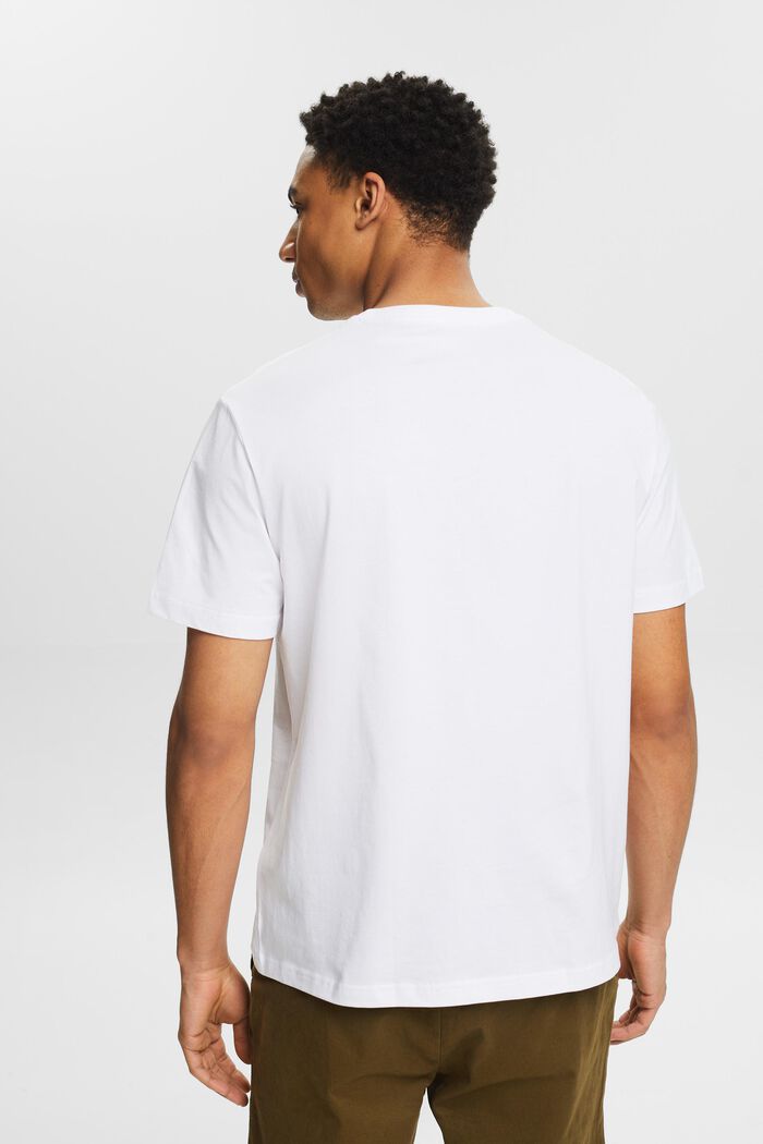Kortärmad T-shirt med rund ringning, WHITE, detail image number 2
