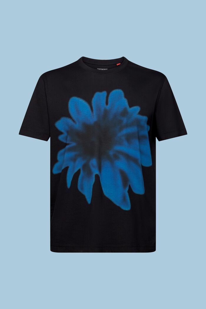T-shirt i ekologisk bomull med tryck, BLACK, detail image number 7