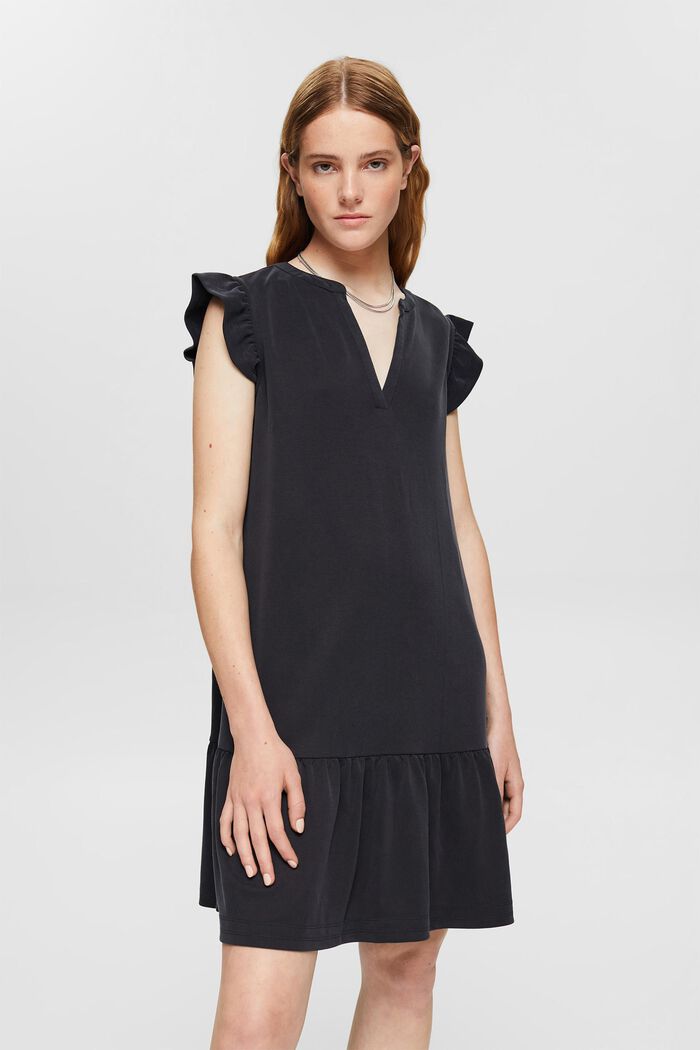 Jerseyklänning med TENCEL ™, BLACK, detail image number 1