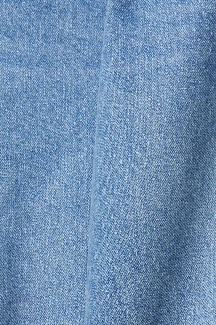 Jeans med vida ben och slitna effekter, BLUE MEDIUM WASHED, detail image number 6