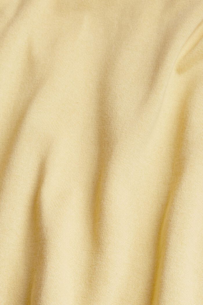 Kortärmad tröja, ekobomullsmix, DUSTY YELLOW, detail image number 4