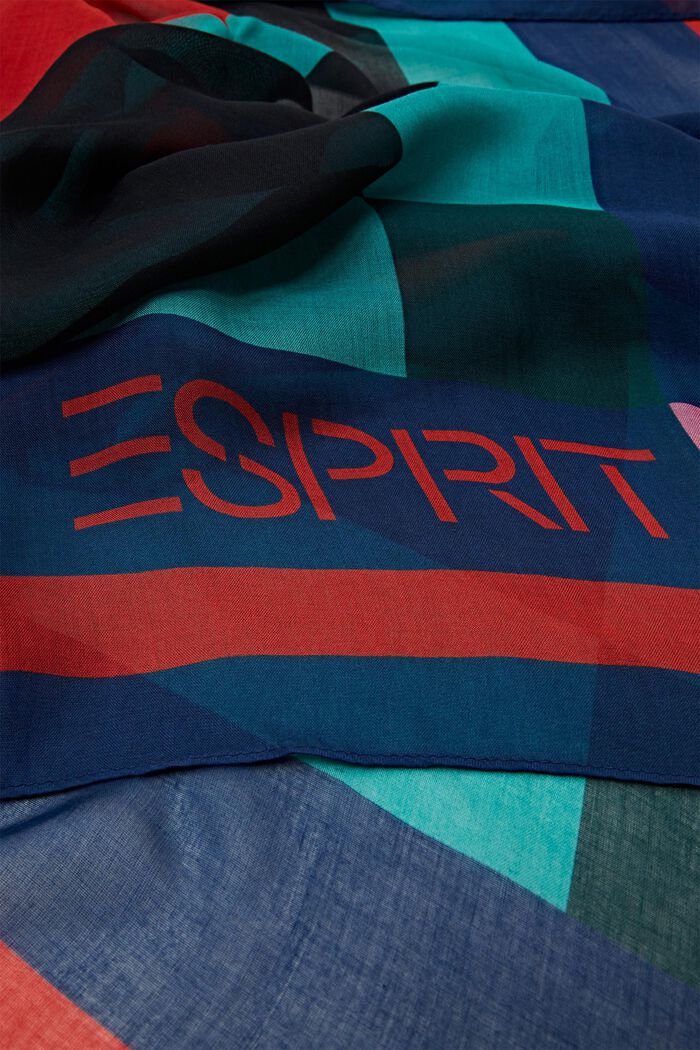 Lätt scarf med logo, BLUE, detail image number 1