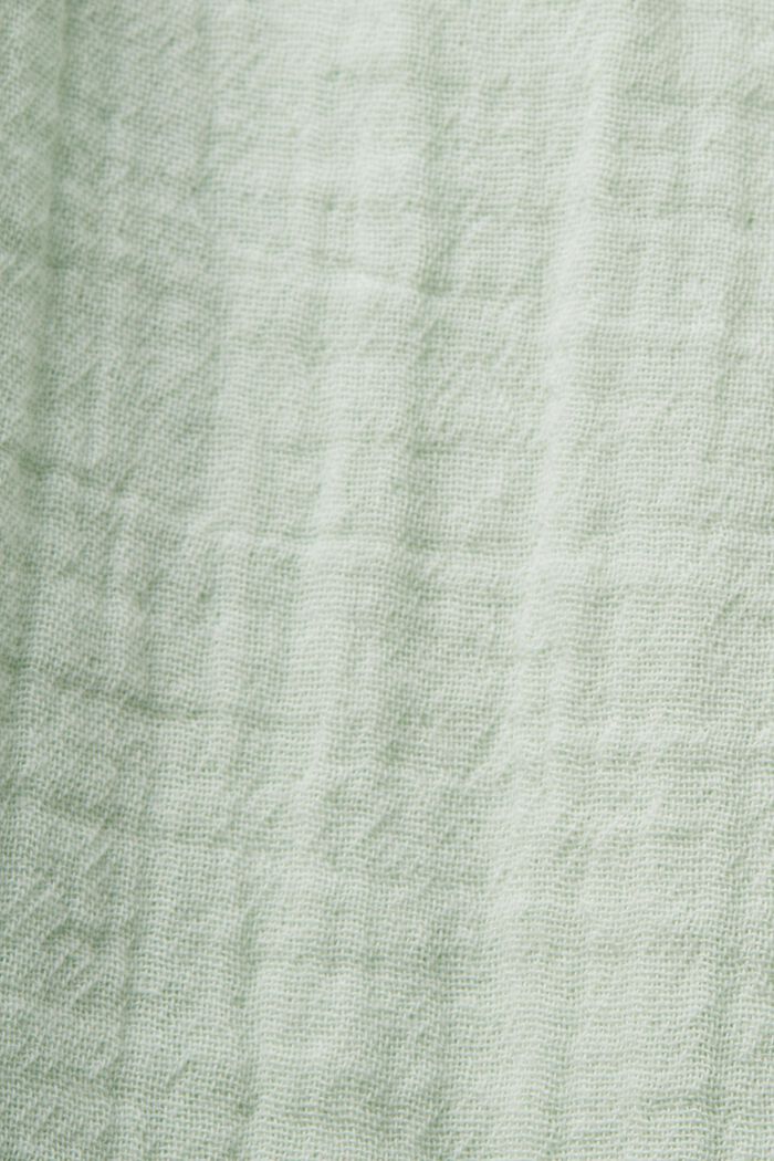 Byxor med vida ben, 100% bomull, DUSTY GREEN, detail image number 4