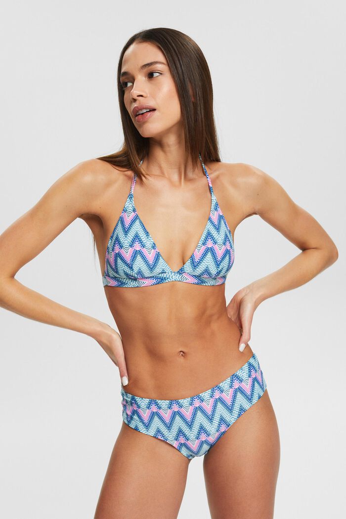 Återvunnet material: bikinishorts med mönster, BRIGHT BLUE, detail image number 0