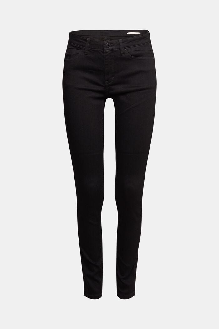 Jeans i bomullsmix med stretchkomfort, BLACK RINSE, detail image number 7