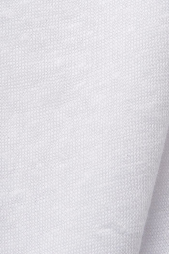 Tanktop av linne med virkade kanter, WHITE, detail image number 5
