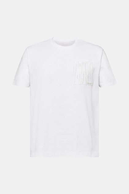 T-shirt av slub-bomull med logo på fickan