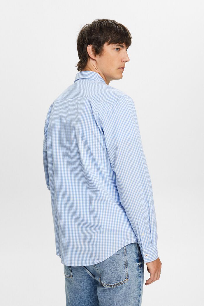 Vichy button down-skjorta, 100 % bomull, BRIGHT BLUE, detail image number 3