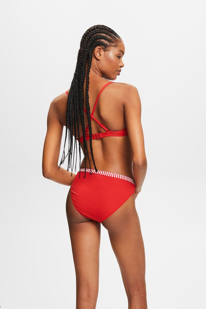Bikiniunderdel med medelhög midja, DARK RED, detail image number 3