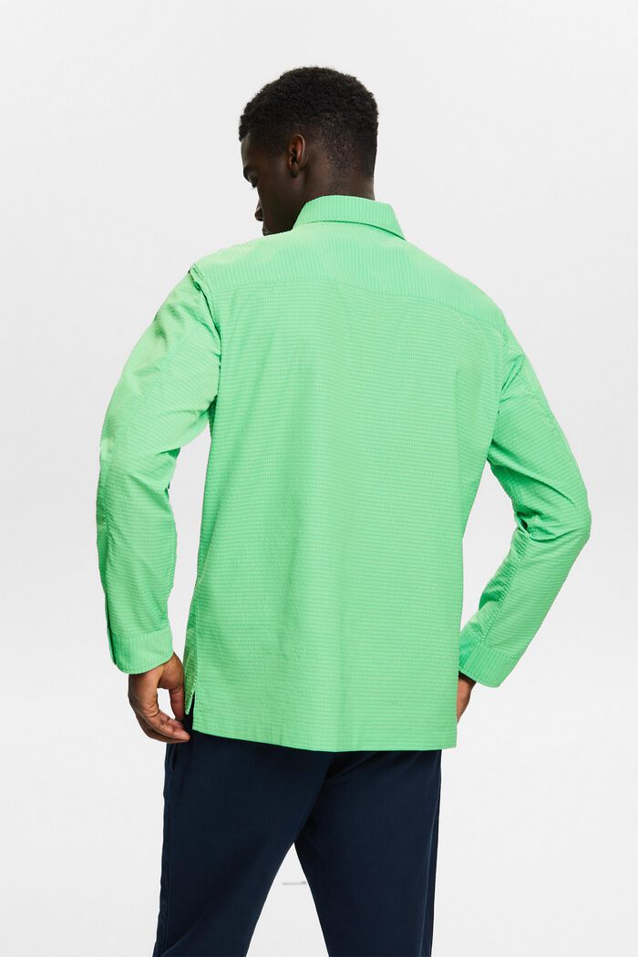 Texturerad långärmad skjorta, CITRUS GREEN, detail image number 2