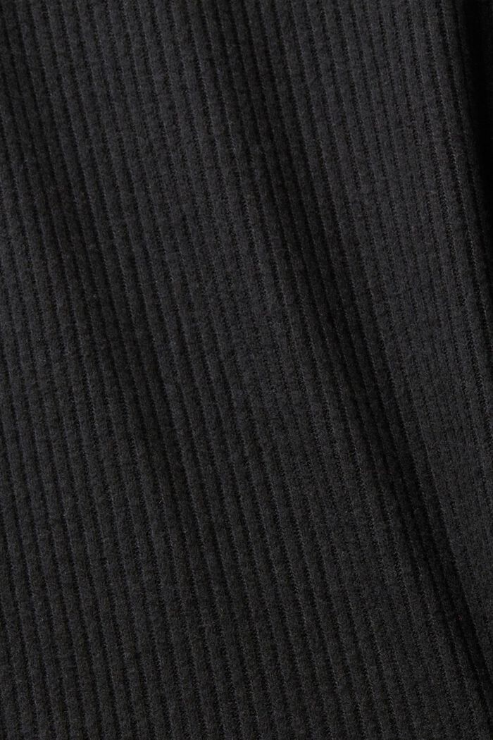 Ribbad midikjol, BLACK, detail image number 6