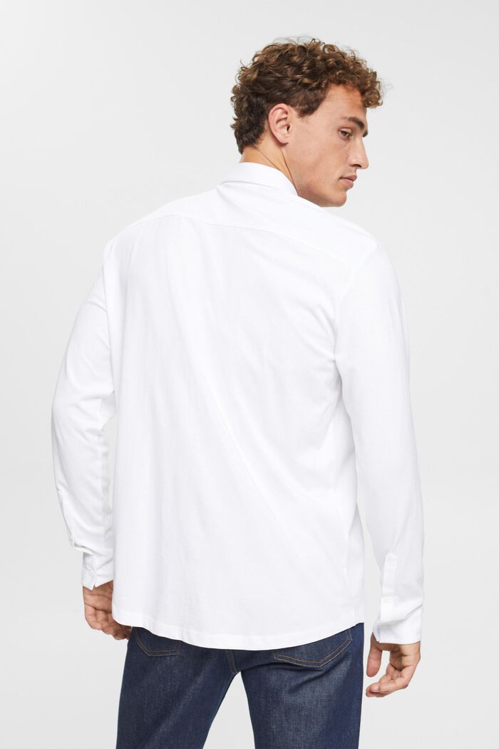 Jersey-skjorta, 100% bomull, WHITE, detail image number 3