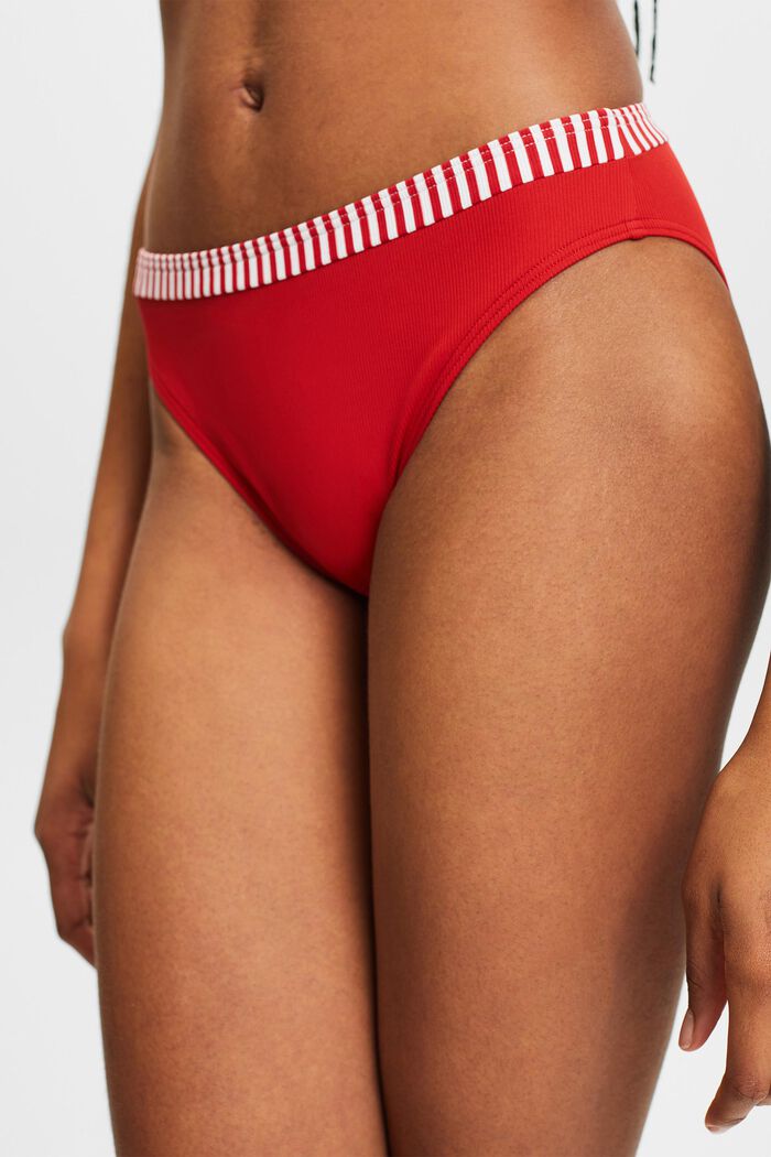 Bikiniunderdel med medelhög midja, DARK RED, detail image number 2