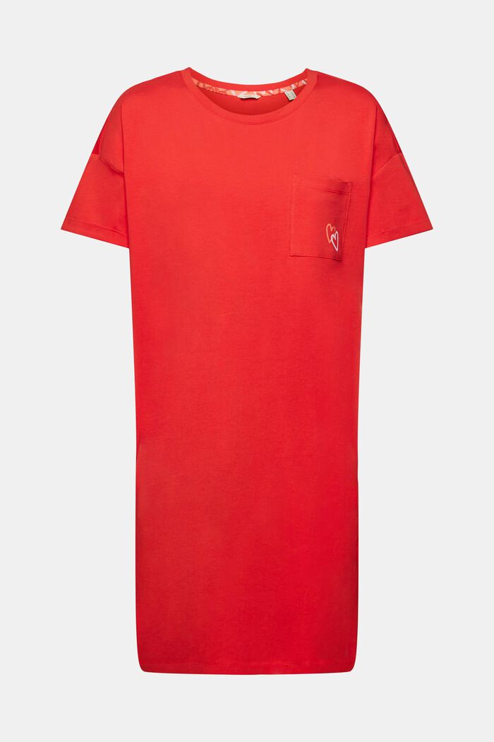 Nattskjorta med bröstficka, RED, detail image number 5