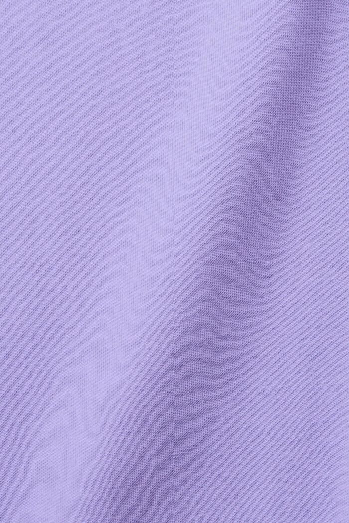 Ledig T-shirt, 100% bomull, PURPLE, detail image number 6