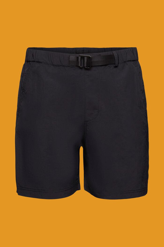 Shorts med integrerat bälte, BLACK, detail image number 7