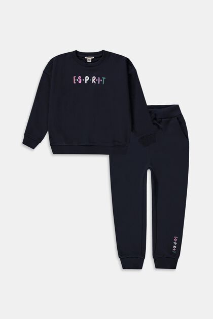 Set: sweatshirt och joggingbyxa, 100% bomull