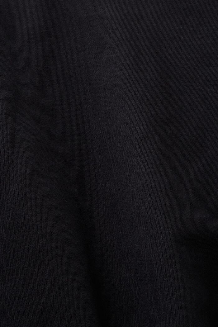 Kort sweatshirt med logo, BLACK, detail image number 5