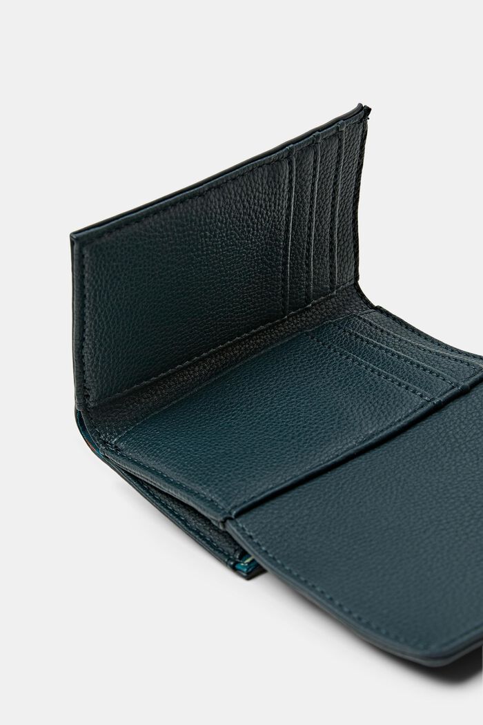 Glansig plånbok med viklock, DARK TEAL GREEN, detail image number 1