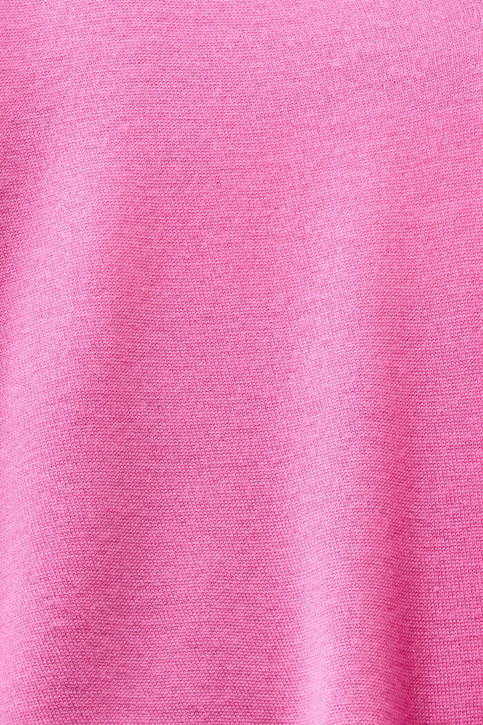 V-ringad tröja i kashmir, PINK FUCHSIA, detail image number 4